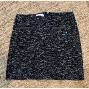 Talbots Women Black Tweed Mini Skirt Old Money Minimalist Preppy Winter Chic